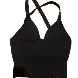 Good Karma Crop Top Solid Black XS/S